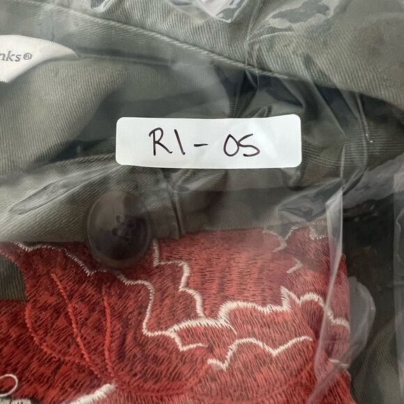 Christopher & Banks Embroidered Floral Utility Jacket Size Small Boho - Picture 6 of 6